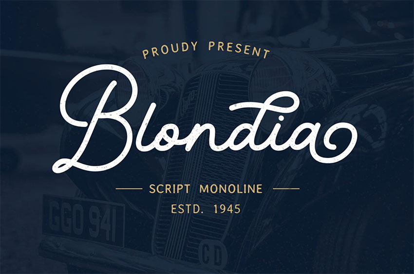 Blondia Tattoo Script Font